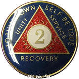 AA Coins for Sobriety, Patriotic Sparkle - B E X Coin Mint & SOBRIETY INSPIRED by BEX